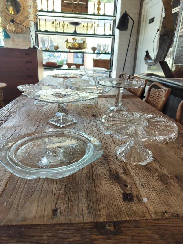 Vintage Glass Cake Stand- Cupcake Stand