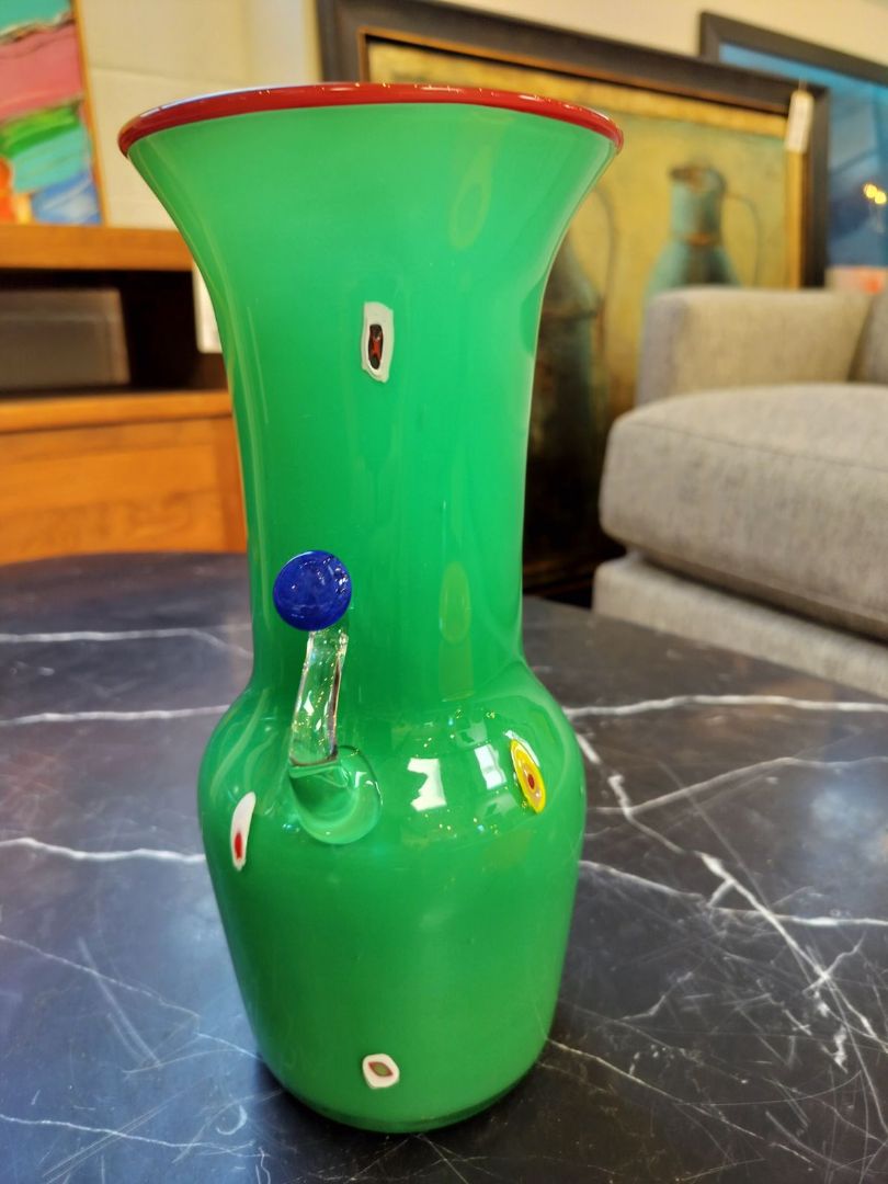 Murano Glass Vase in Green