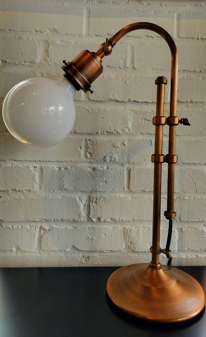 Vintage Solid Copper Adjustable Lamp