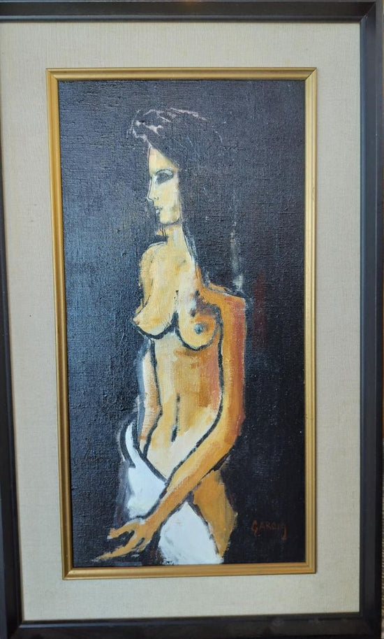 Original Art on Canvas by Danny Garcia. Nude, 1968.