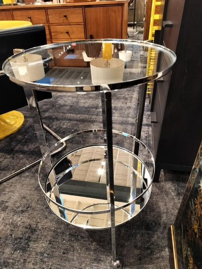 CB2  Contemporary Chrome Bar Cart