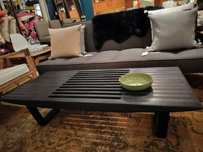 Custom  Solid Wood Ebony Finish Shou Shi Ban Coffee Table