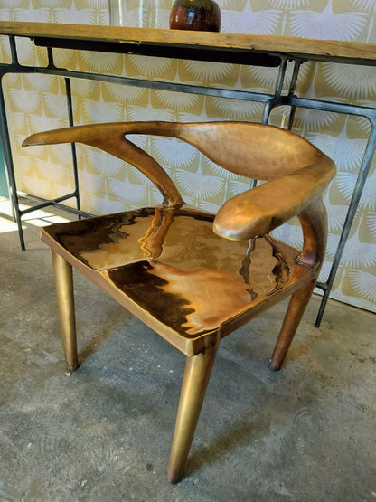 Kashar Solid Brass Chair