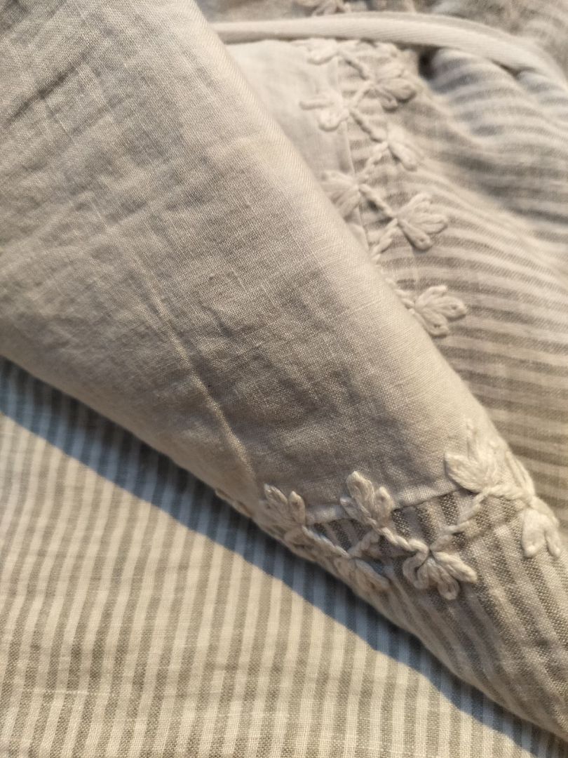 Linen/Cotton Embroidered Duvet Cover by Serena &amp; Lily (staging item)