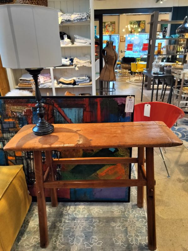 Antique Elm Console Table