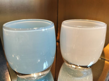 Glassbaby Handblown Glass Votives (2) &amp; Tealights