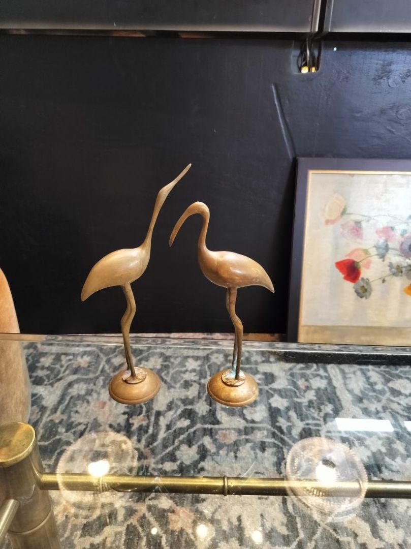 MCM Vintage Brass Cranes