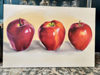 *Original Acrylic on Canvas. Apples. Unsigned.