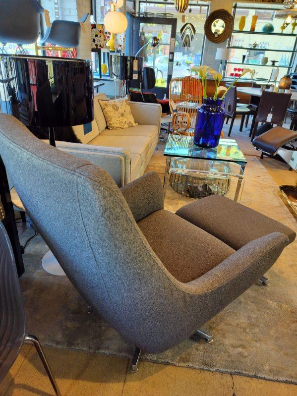 Swivel Chair with Ottoman by Room &amp; Board (Est. Retail $2298)