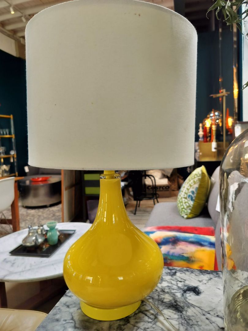 Yellow Glass Light Pear/Teardrop Shape