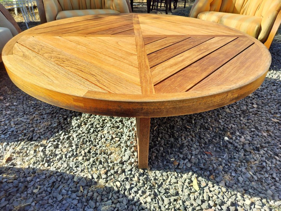 Summit Outdoor Coffee Table in Solid Teak (Est. Retail $5,000)