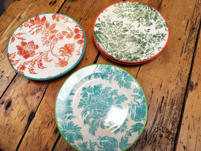 Happy Colorful Plates with Floral Design