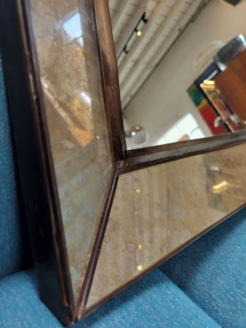 Crate &amp; Barrel Mirror with Antiqued Mirror &amp; Tin Frame