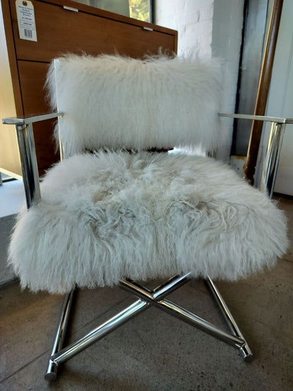 A &amp; B Home Mongolian Fur Director Chair  EACH