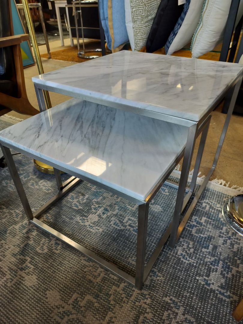 DWR Square Marble Top Nesting Tables