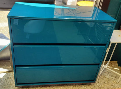 CB2 Modern Teal Blue Dresser