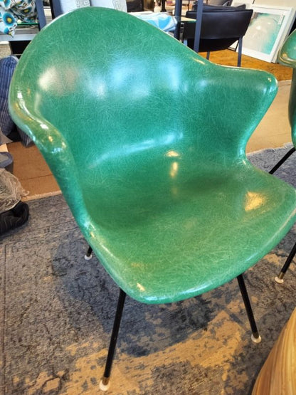 Fiberglass Shell Arm Chair in Green by Cole Steel EACH