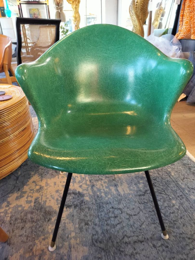 Fiberglass Shell Arm Chair in Green by Cole Steel EACH