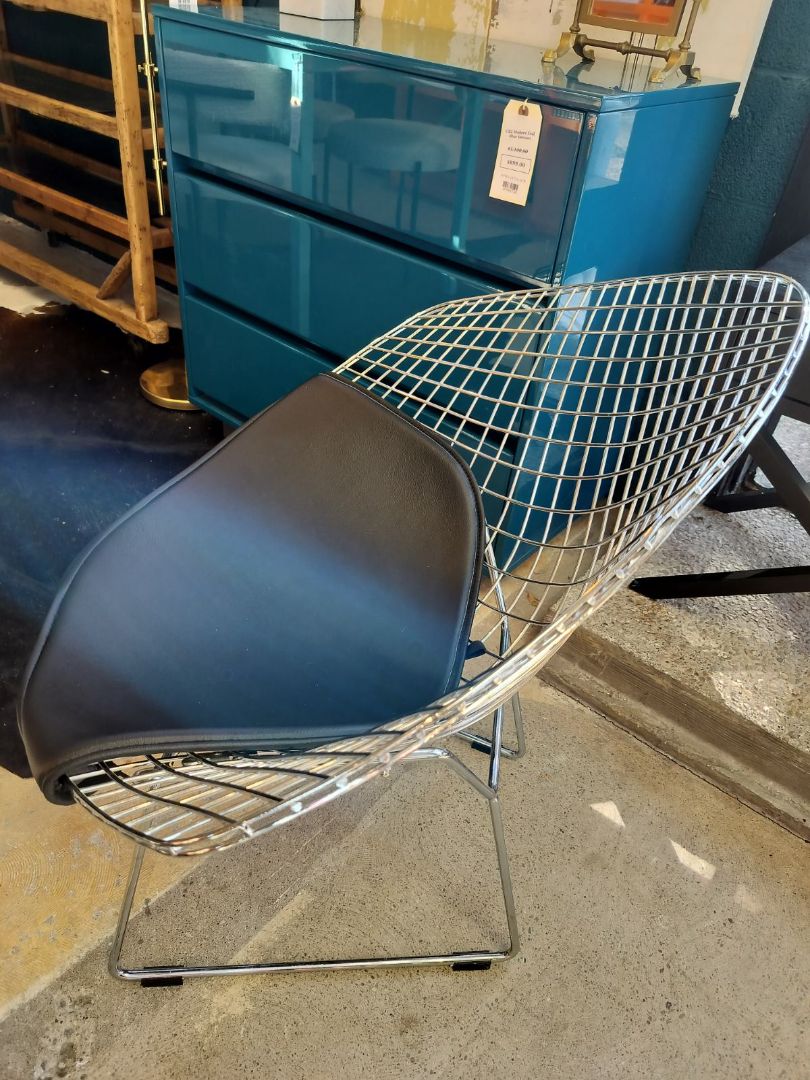 Bertoia Style Diamond Chair in Chrome