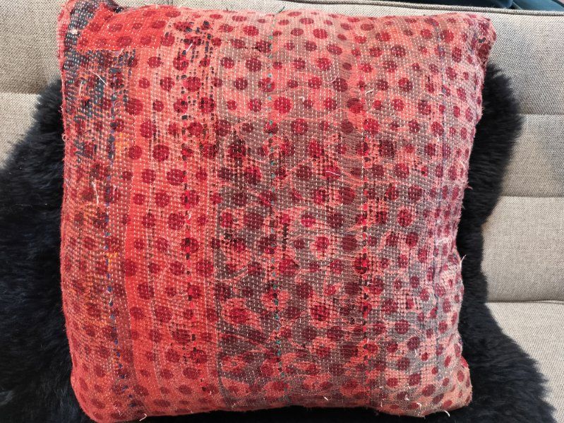 Eco-Terric Vintage Sari &amp; Linen Pillow - Showroom Sample. EACH