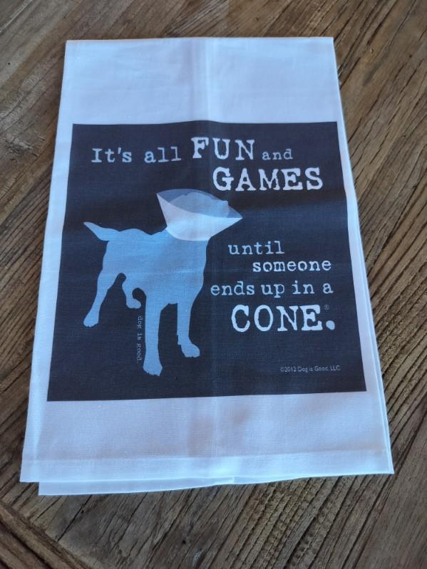 100% Cotton. Fun doggy quotes