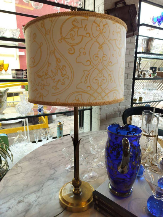 Vintage Casella Lighting Brass Tulip Base Lamp