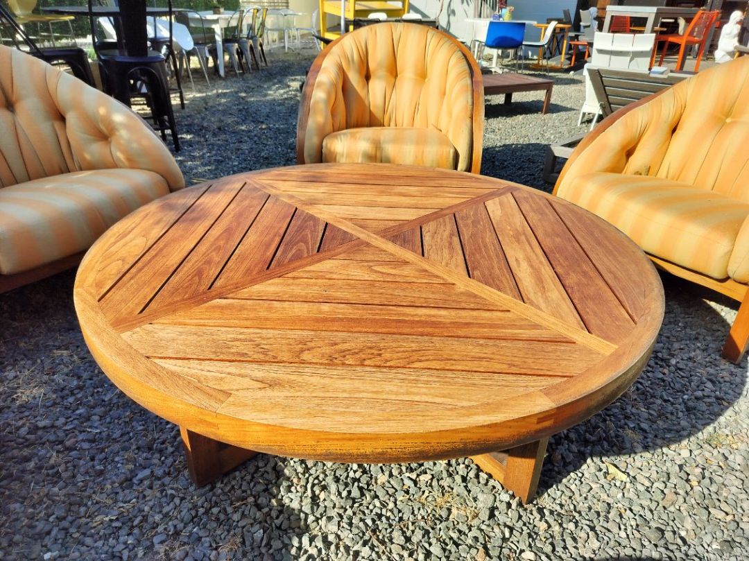 Summit Outdoor Coffee Table in Solid Teak (Est. Retail $5,000)