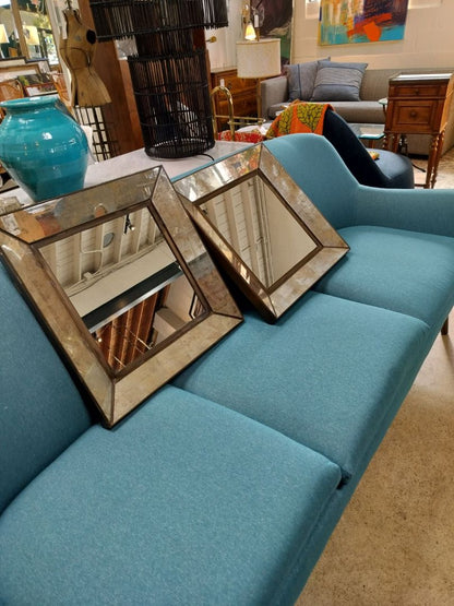 Crate &amp; Barrel Mirror with Antiqued Mirror &amp; Tin Frame