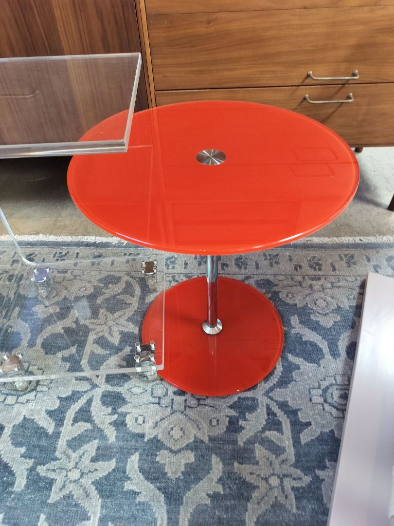 Adjustable Glass Side Table