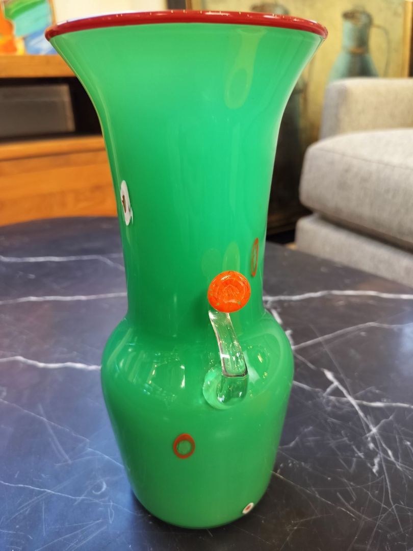 Murano Glass Vase in Green