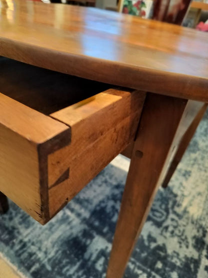 Antique 18th Century French Solid Cherry One Drawer Dinette Table