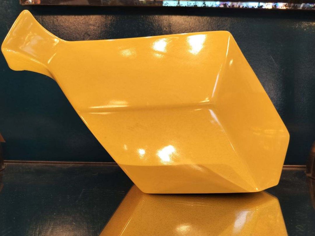 Cowley Ceramic Geometrical Vase in Yellow