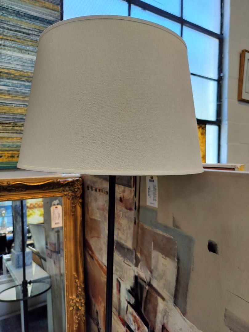 RH Floor Lamp with Glass Side Table