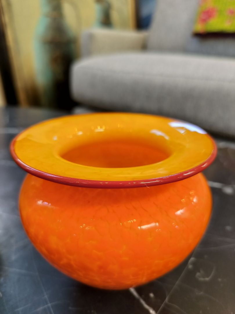 Murano Glass Small Vase in Orange