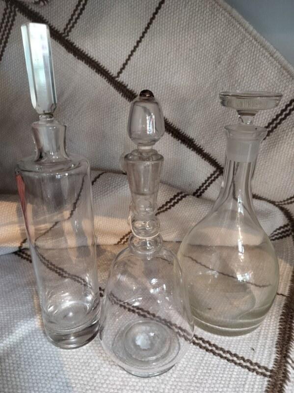 Clear Decanter With Lid. Various Sizes.