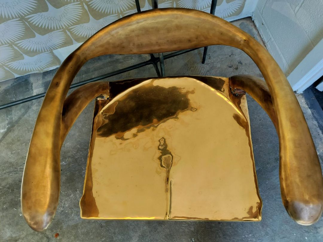 Kashar Solid Brass Chair