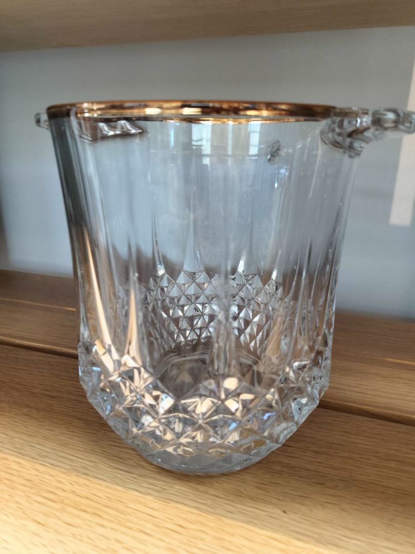 Vintage French Crystal Champagne Bucket