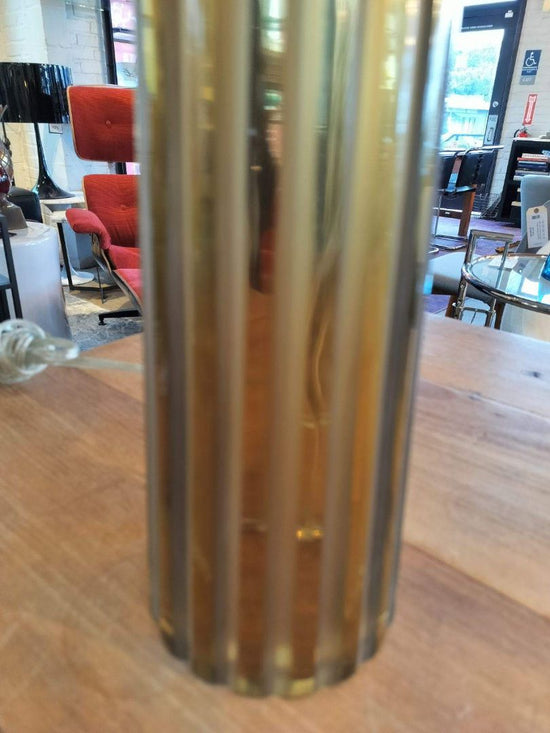 Murano Italy MCM Amber Crystal Table Lamp (Reg. $1499)