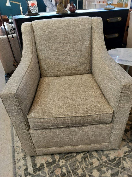 Lexington Home Custom Leather & Fabric Swivel Chair