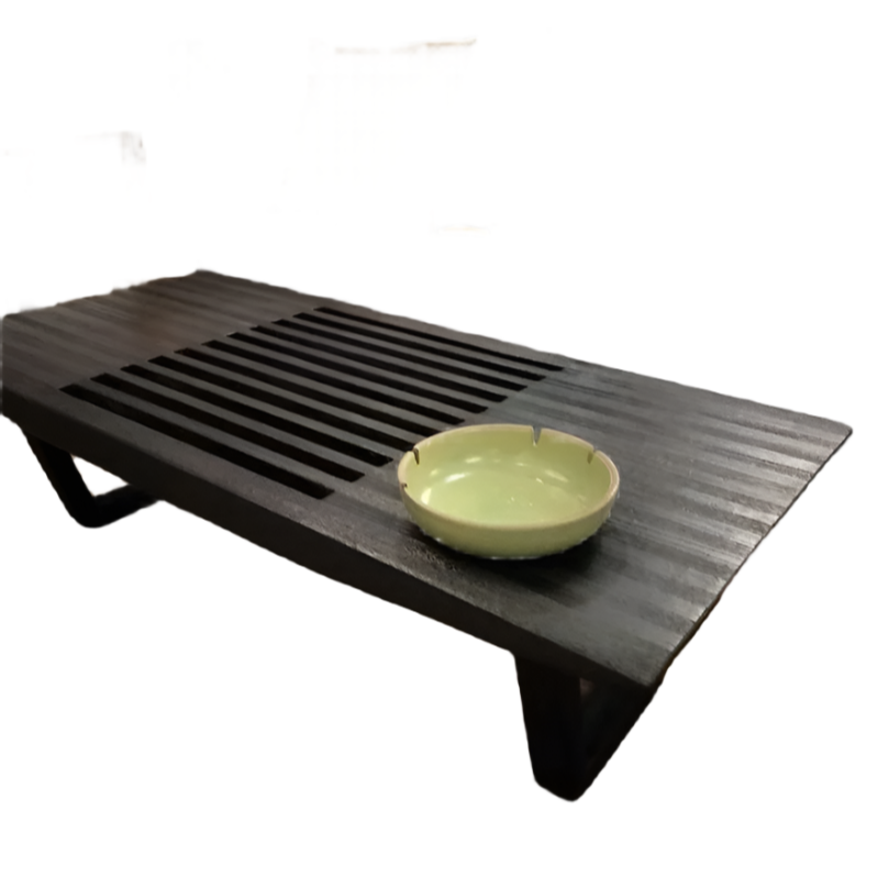 Custom  Solid Wood Ebony Finish Shou Shi Ban Coffee Table