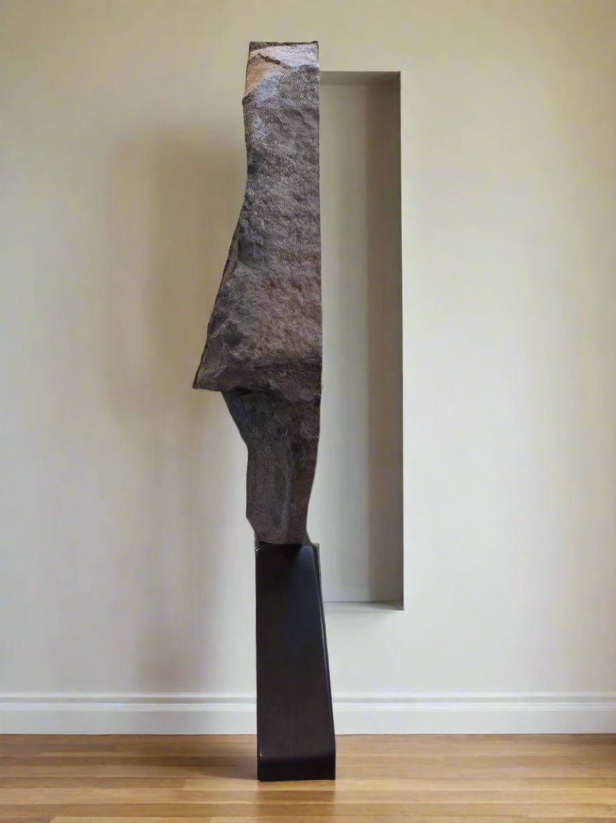 &quot;Nuova Luna&quot; by Sculptor James LaFemina. Black Basalt.