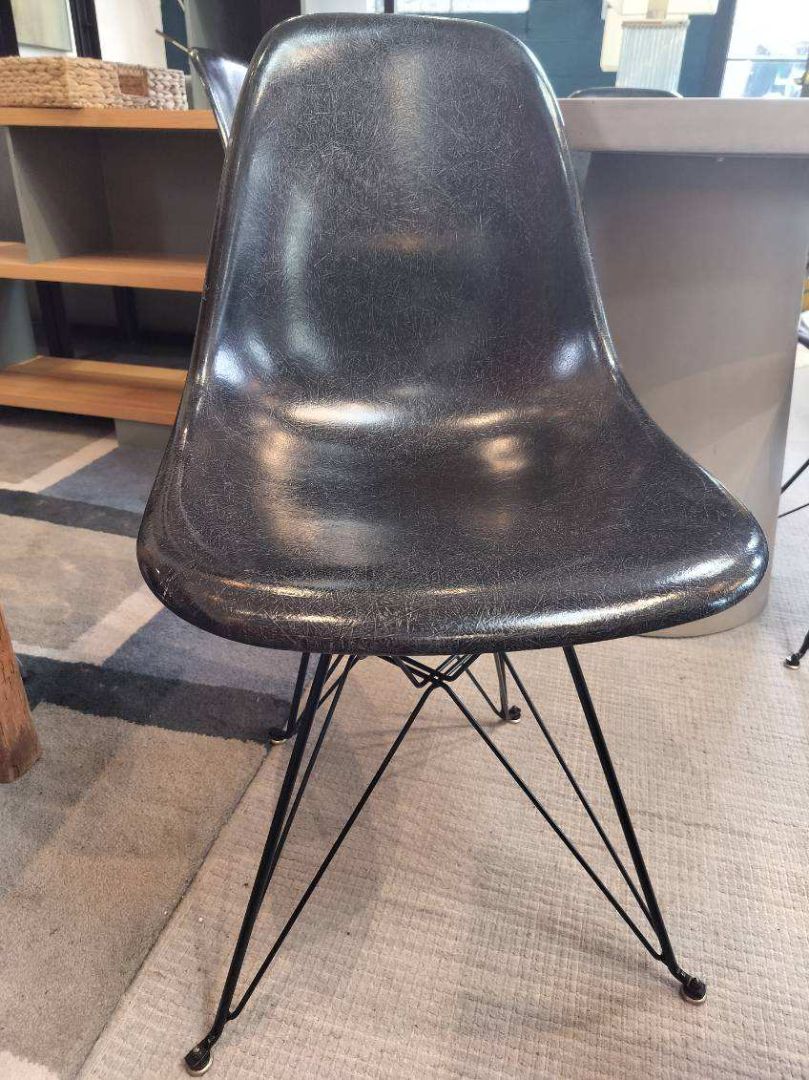 Mid-Century Modern Modernica Fiberglass Shell Chair on Eiffel Base