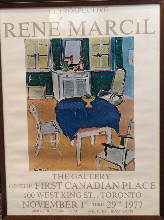 Vintage Rene Marcil (1917-1993)- Untitled exhibition Poster 1977