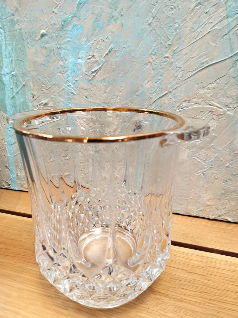 Vintage French Crystal Champagne Bucket