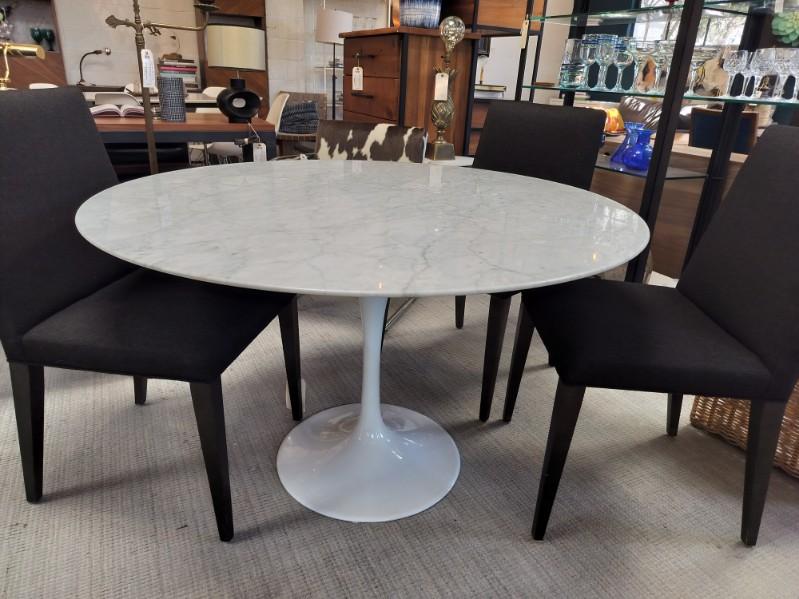 Tulip Table Round Carrara Marble by Rove Concepts