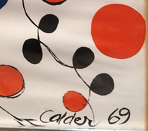 Vintage Original Calder Lithograph. "Spring Carnival". Signed & Dated.