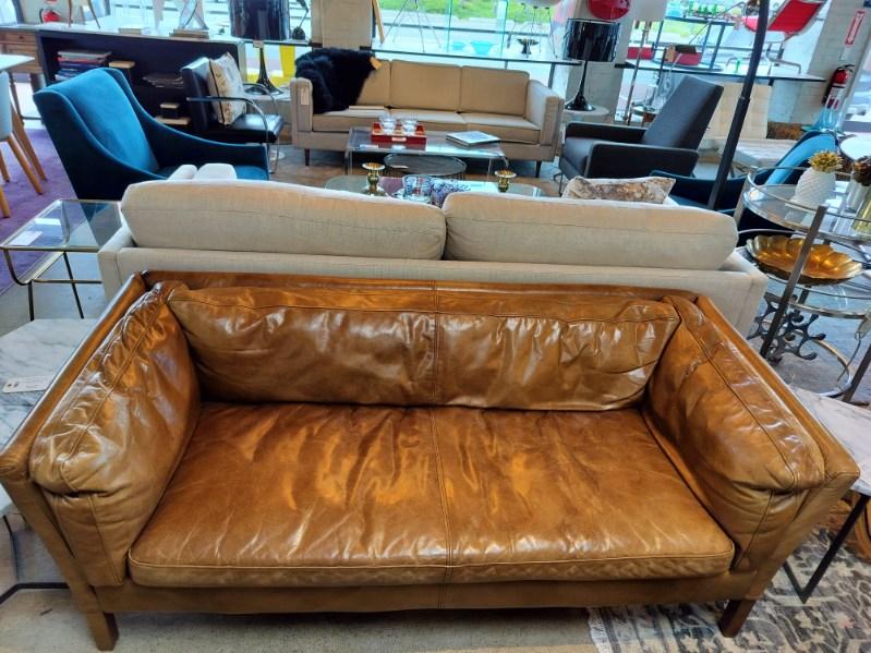 Timothy Oulton for RH Sorensen Leather Sofa (Reg. $4345).