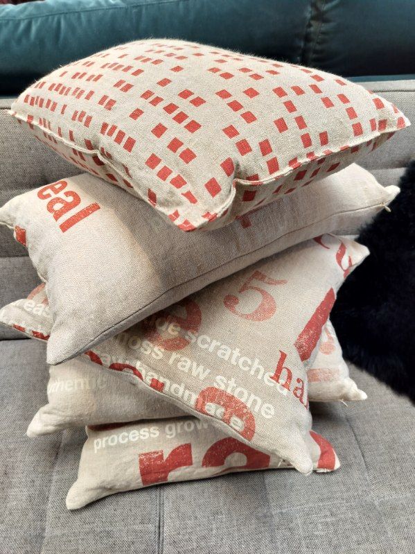 Eco-Terric Cotton &amp; Linen Pillow - Showroom Sample. EACH