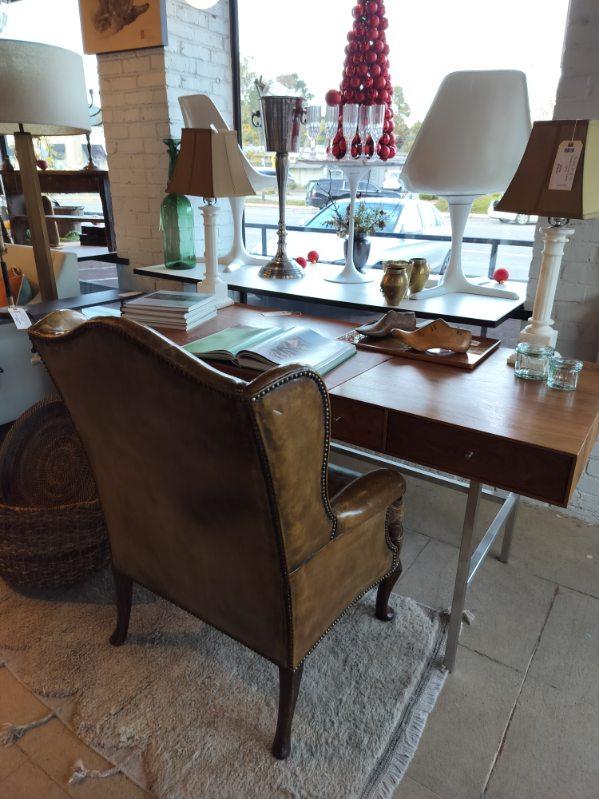 *Vintage French Leather Chair.