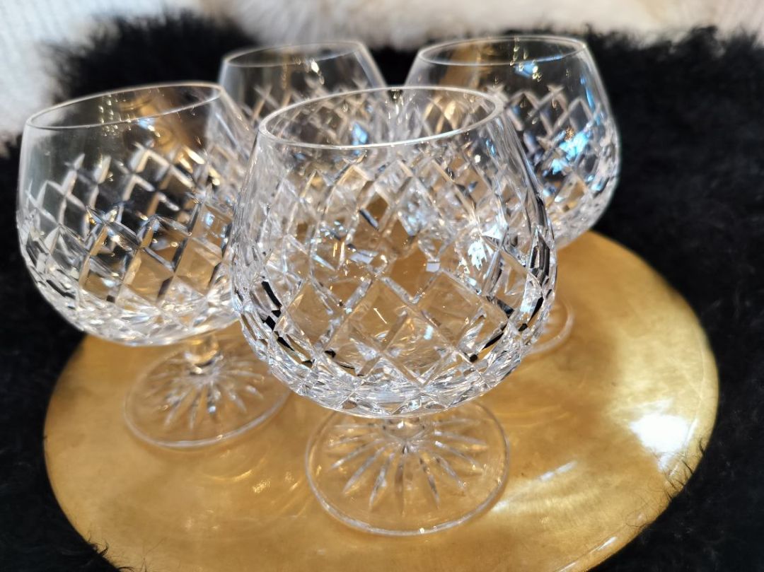 Vintage Cut Crystal Brandy Sniffers